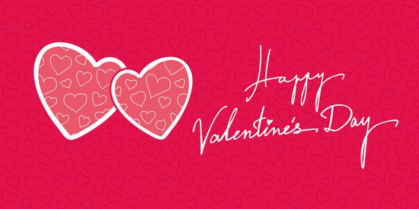 Día de San Valentín Banner de saludo Fondo
 - Vector, Imagen
