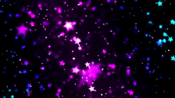 Gwiazda cząstek tło - Loop fioletowy - Materiał filmowy, wideo