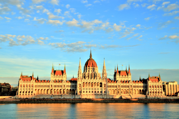 Κοινοβούλιο Βουδαπέστη κατά το ηλιοβασίλεμα, Ουγγαρία - Φωτογραφία, εικόνα