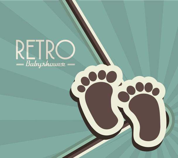 baby retro frame design - Vector, Image