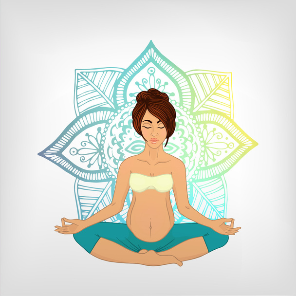 yoga vector image - ベクター画像