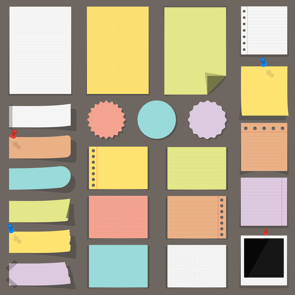 Flat Paper Set - Vector, imagen