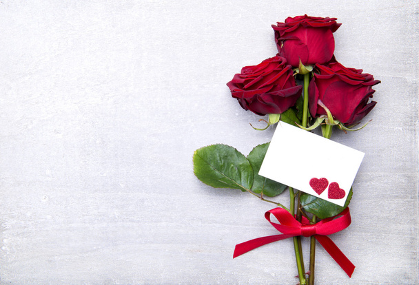 beautiful red roses for valentines day - Φωτογραφία, εικόνα