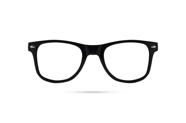Mode-Brille Stil Kunststoffrahmen isoliert auf weißem Hintergrund - Foto, Bild