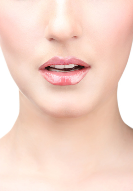 Красивый макияж из блестящих губ
 - Фото, изображение