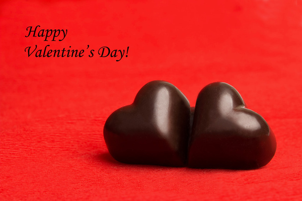 Label Happy Valentijnsdag met twee snoepjes - Foto, afbeelding