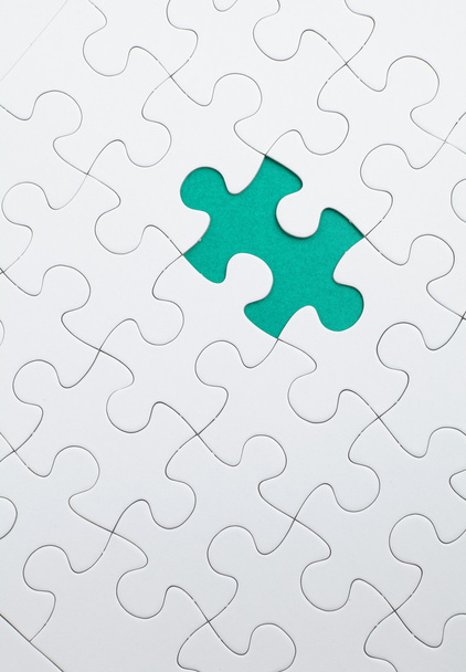 puzzle avec pièce verte manquée
 - Photo, image