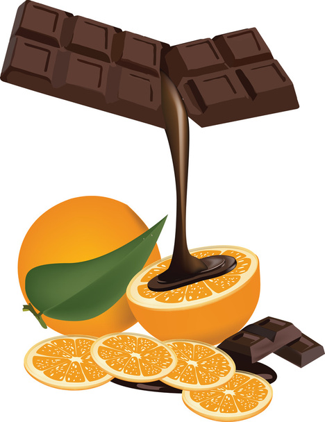 Frucht zu Schokolade - Vektor, Bild