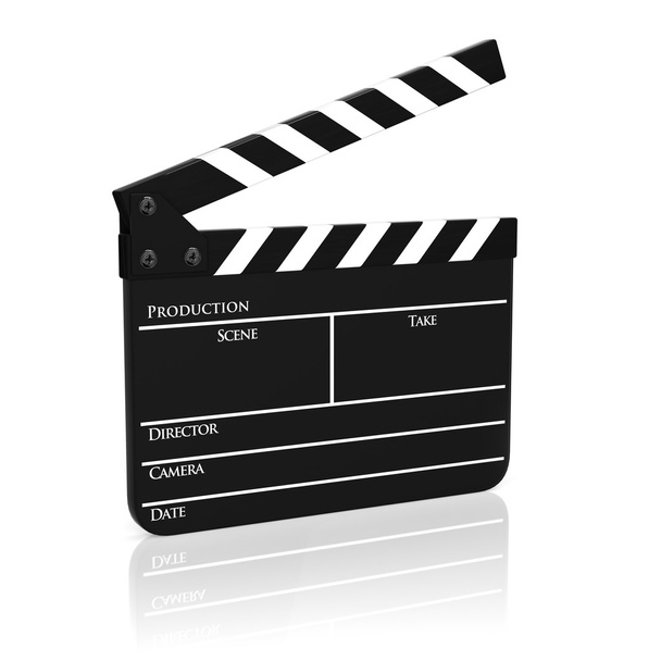 Clapboard isolated - Foto, afbeelding