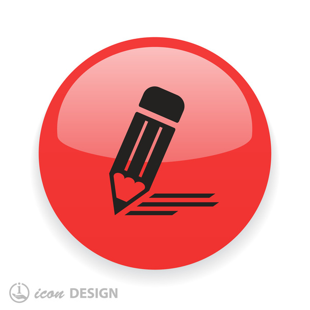 Note flat design icon - Vetor, Imagem