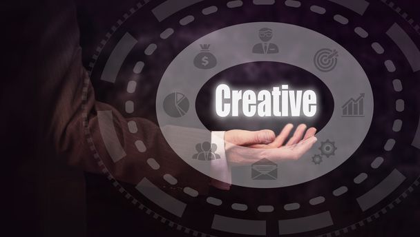 Creativiteit Concept knop - Foto, afbeelding