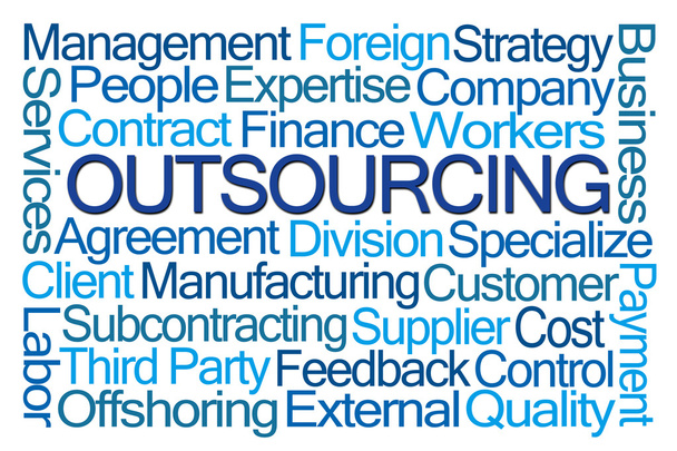 outsourcing szó felhő - Fotó, kép