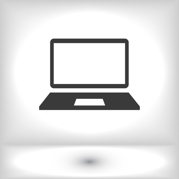 computer laptop icon - Vector, afbeelding