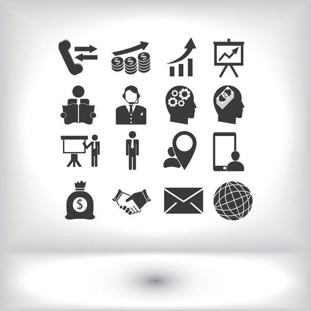 Business icons set - Wektor, obraz