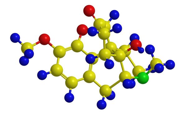 Oksykodon (Oxycontin) - struktura molekularna - Zdjęcie, obraz