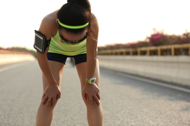 Femme fatiguée coureuse
 - Photo, image