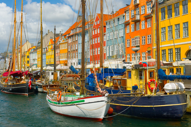 Παλιό λιμάνι στην Κοπεγχάγη το καλοκαίρι - Φωτογραφία, εικόνα