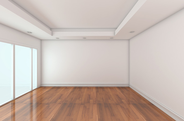 prázdné místnosti zdobené bílou zeď - Fotografie, Obrázek