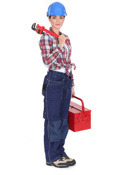 Female plumber - Foto, Bild