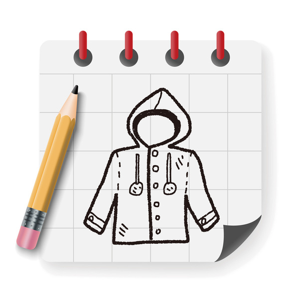 Kabát doodle vektoros illusztráció - Vektor, kép