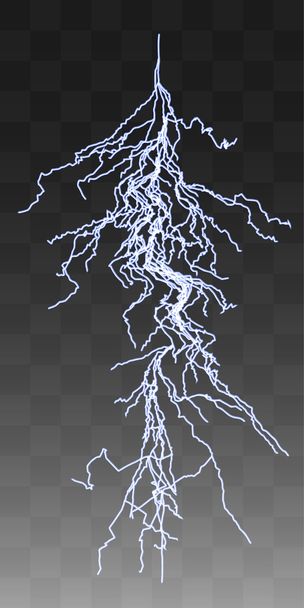 Vector lightnings thunderbolt on transparent - Vector, Image