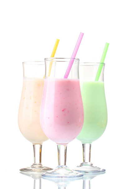 Milk shakes isolated on white - Foto, Imagen