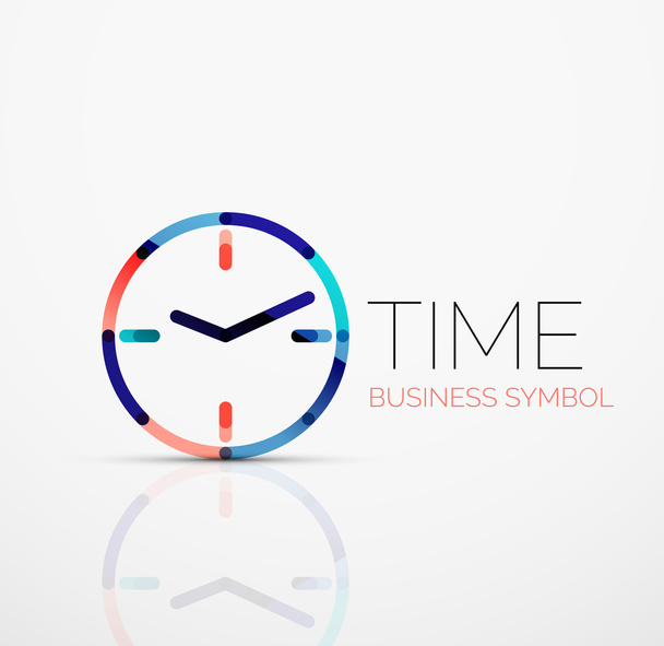 ベクトルの抽象的なロゴのアイデア、コンセプトまたは時計のビジネス アイコンの時間します。創造的なロゴタイプ デザイン テンプレート - ベクター画像