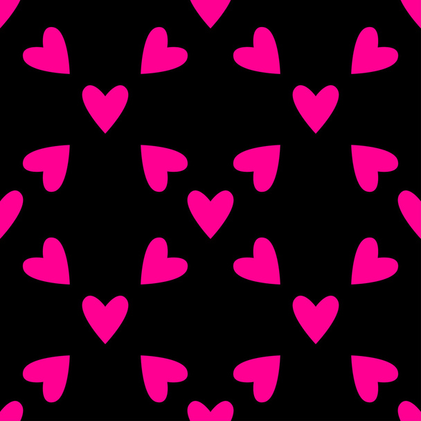 Seamless hearts pattern - Vektör, Görsel