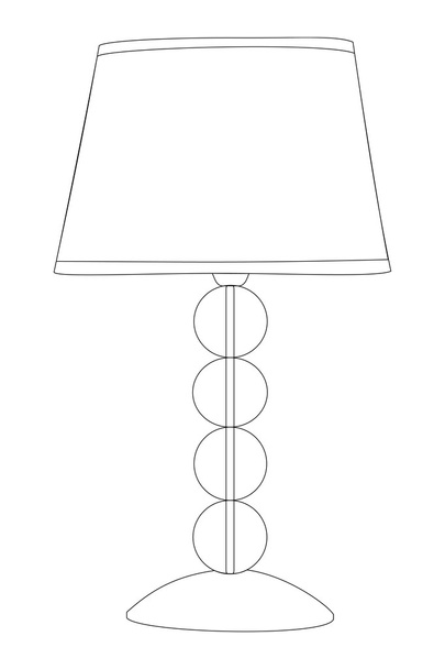 Vector illustration night lamp - Vector, Image