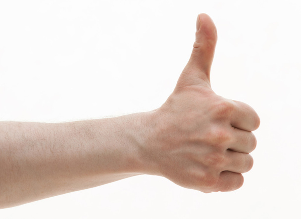Male hand showing thumb up sign - Фото, изображение