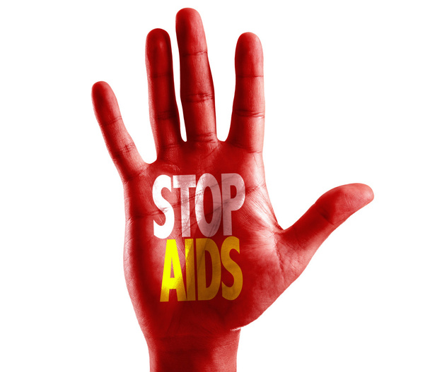 Stop Aids écrit sur la main
 - Photo, image