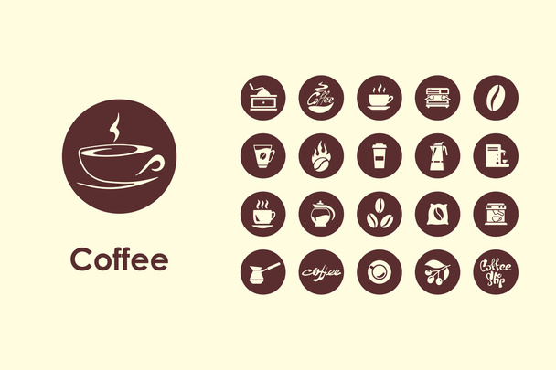 Set of coffee icons - Vector, Image