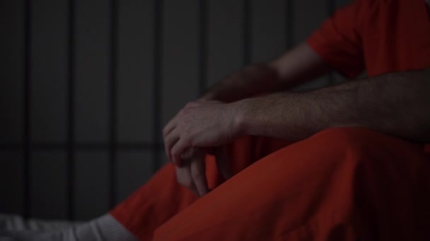 View of an inmate in prison - Footage, Video