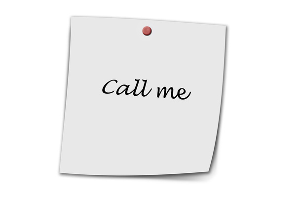 Call me written on a memo - Фото, изображение