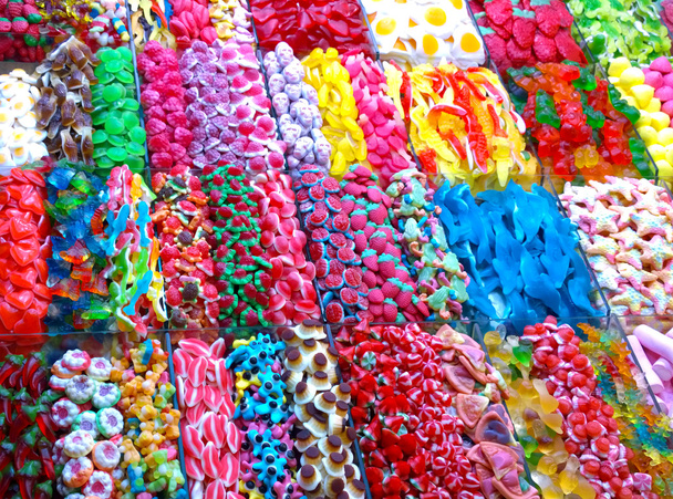 асортимент барвистих цукерок
 - Фото, зображення