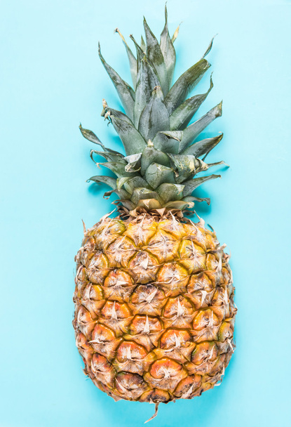 Ananas pn modré pastelové pozadí - Fotografie, Obrázek