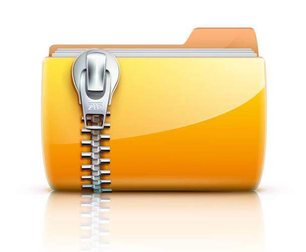 Zip folder icon - Fotó, kép