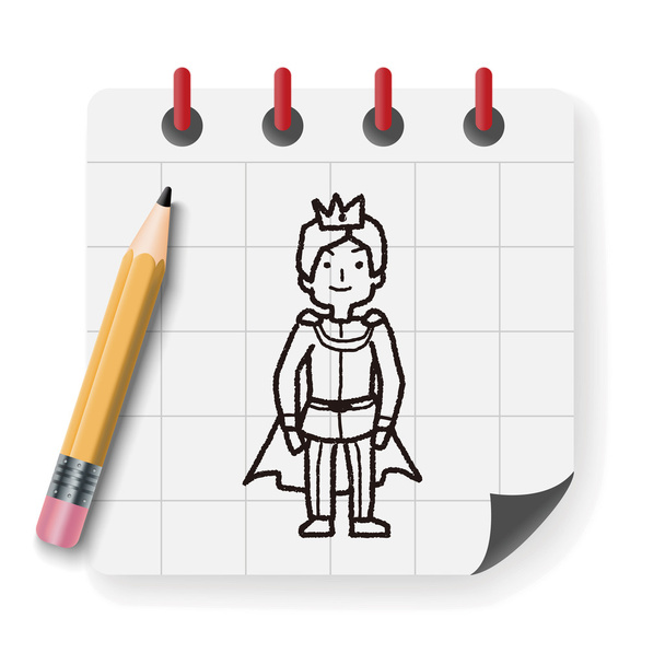 πρίγκιπας doodle διανυσματικά εικονογράφηση διανυσματικά εικονογράφηση - Διάνυσμα, εικόνα