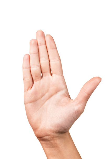 Επιχείρηση γυναικείο χέρι να σταματήσει σύμβολο - Φωτογραφία, εικόνα