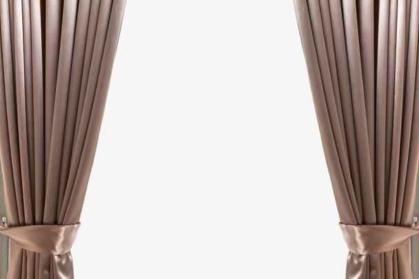 Fondo de cortina de cuero marrón de lujo
 - Foto, imagen
