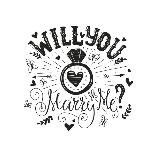 Will You Marry Me - Вектор, зображення