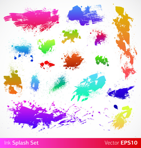 Colorful splashes - Vector, Image