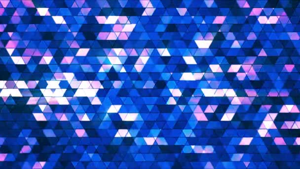 Broadcast csillogás Squared Hi-tech háromszög, kék, absztrakt, loopable, HD - Felvétel, videó