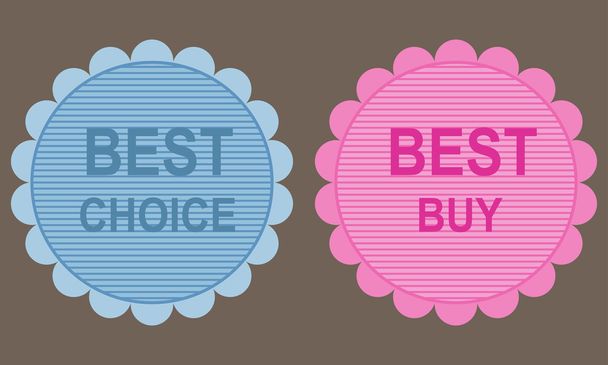 Best buy and best choice labels.  - Διάνυσμα, εικόνα