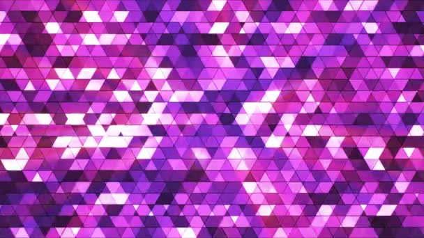 funkelnde quadratische Hi-Tech-Dreiecke, rosa, abstrakt, loopable, hd - Filmmaterial, Video