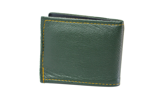 Zöld bőr pénztárca  - Fotó, kép