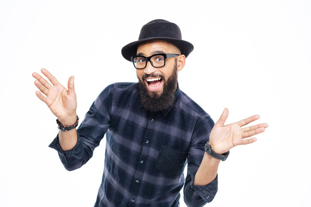 Happy successful young bearded african man  - Foto, Imagem