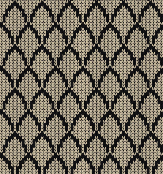 Escamas de patrón sin costura de punto
 - Vector, Imagen