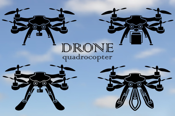 Drone aereo remoto con una fotocamera
 - Vettoriali, immagini