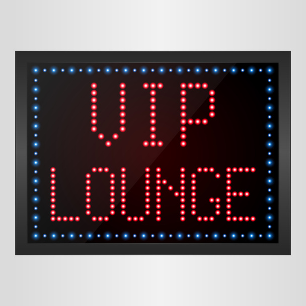 VIP Lounge LED digital Sign - Vector, Image
